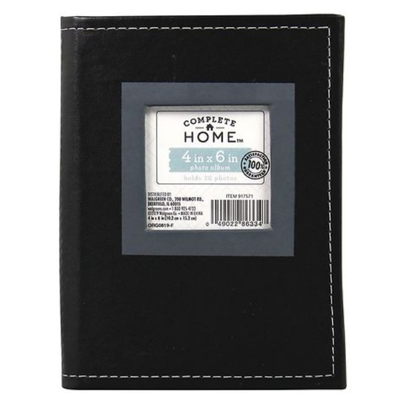 4x6 Black Home 36 Picture Brag book extra Front Black Boarder Mini Photo Slot - Picture 1 of 7